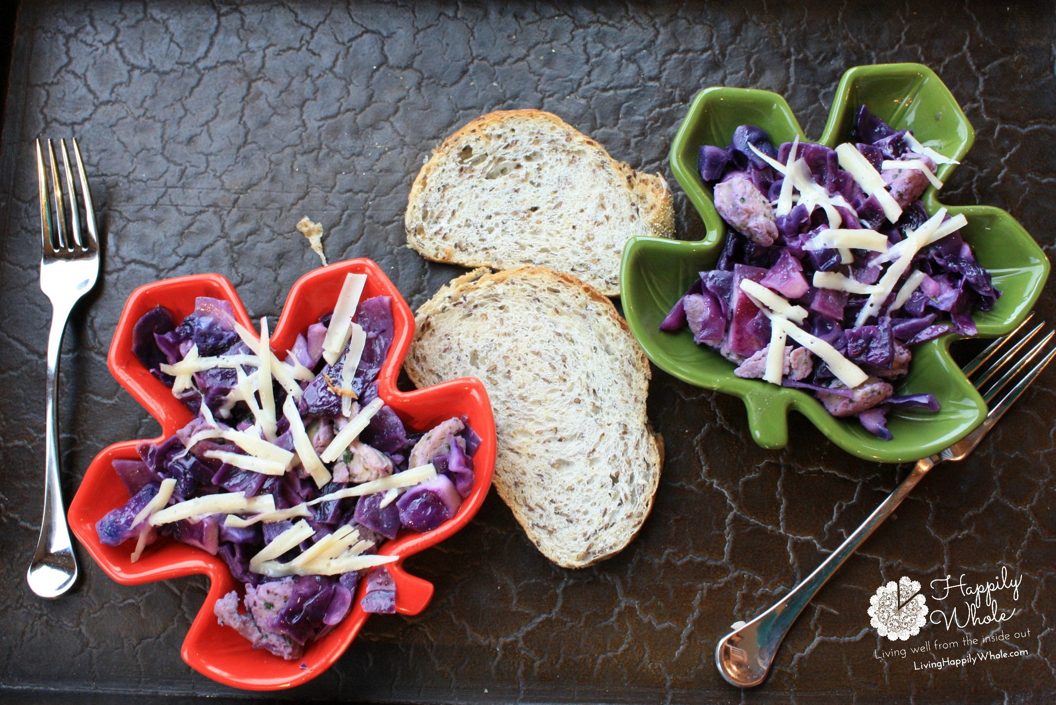 An Easy Purple Cabbage Meal & a Simple Gift of Instant Gratification Happily Whole